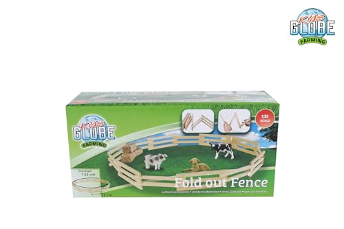 Kids Globe Farming Viehgatter (132 cm, Maßstab 1:32, Bauernhofzaun für Kinder, Kinder Bauernhof Zubehör, Spielzeug Bauernhof) 610304 von Kids Globe