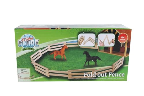 Kids Globe Farming Viehgatter (156 cm, Maßstab 1:24, Bauernhofzaun für Kinder, Kinder Bauernhof Zubehör, Spielzeug Bauernhof) 610303 von Kids Globe