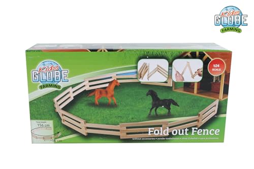 Kids Globe Farming Viehgatter (156 cm, Maßstab 1:24, Bauernhofzaun für Kinder, Kinder Bauernhof Zubehör, Spielzeug Bauernhof) 610303 von Kids Globe