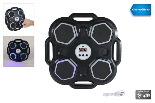Kids Globe Gametime elektrische Boxmaschine (mit Lichteffekten, USB Stromversorgung, 30x30x7 cm, Sportspielzeug, Bewegungsspiel für Kinder, Kinder Sportspiel) 700087 von Kids Globe