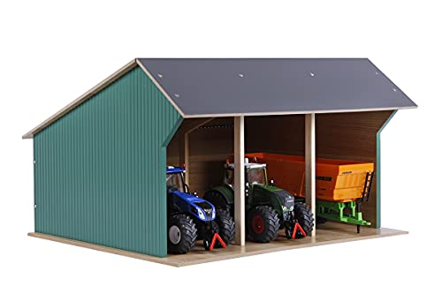 Kids Globe Schuppen Holz, für DREI Fahrzeuge/Anhänger Spielzeug Geräteschuppen Lagerhalle, Maßstab 1:32, Holzbauernhof, Holzstall, Bauernhof Spielzeug 610193 Kids Globe Schuppen Holz, für DREI Fahrzeuge/Anhänger Spielzeug Geräteschuppen Lagerhalle, Maßstab 1:32, Holzbauernhof, Holzstall, Bauernhof Spielzeug 610193 von Kids Globe