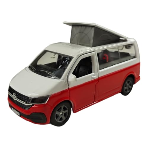 Kids Globe VW Transporter Wohnmobil Die Cast Pull Back 13,5cm, Spielzeug für Kinder, 520362, Rot Kids Globe VW Transporter Wohnmobil Die Cast Pull Back 13,5cm, Spielzeug für Kinder, 520362, Rot von Kids Globe