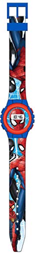 Kids Licensing | Digitale Armbanduhr | Spiderman Design | Mehrfarbig bedruckter Gurt | Einfache Verwendung | 23cm | 3,5mm Kugel | Beständig aus Kunststoff von Kids Licensing