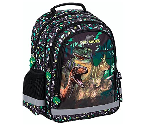 Dinosaurier Dino Schulrucksack Rucksack Tasche 37 x 28 x 19 cm + Sticker-von-Kids4shop von Kids4shop