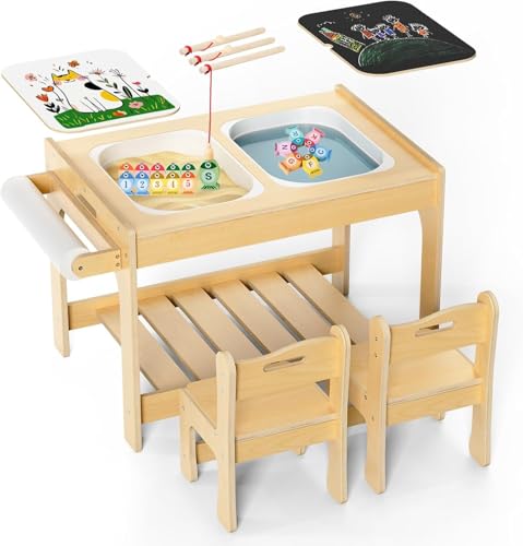 KidsBuddy Sensory Table,Kids Sensory Table for Toddlers 1-3, Indoor Activity Table, Montessori Toddler Sensory Table with Chairs, Sand and Water Table for Children, Sensory Table with Fishing Game 01 KidsBuddy Sensory Table,Kids Sensory Table for Toddlers 1-3, Indoor Activity Table, Montessori Toddler Sensory Table with Chairs, Sand and Water Table for Children, Sensory Table with Fishing Game 01 von KidsBuddy