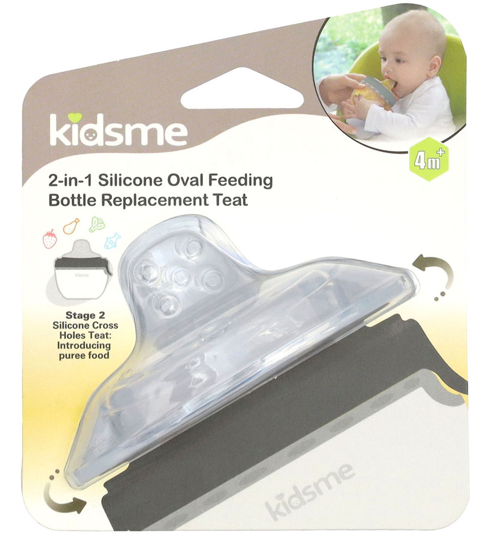KidsMe Silikonsauger - 4 Mt. - 2-I-1 Fütterungssystem - KidsMe - One Size - Flaschensauger KidsMe Silikonsauger - 4 Mt. - 2-I-1 Fütterungssystem - KidsMe - One Size - Flaschensauger von KidsMe
