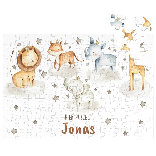 Personalisiertes Kinderpuzzle mit Namen - 192 Teile Puzzle für Kinder - Geschenk für Mädchen zum Geburtstag und Taufe - Spielzeug ab 3 Jahre von Kidsmood