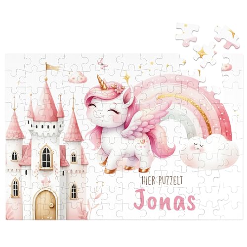 Personalisiertes Kinderpuzzle mit Namen - 192 Teile Spielzeug Puzzle - Geschenk für Mädchen zum Geburtstag, Taufe und Baby - Handgefertigt in Hamburg von Kidsmood