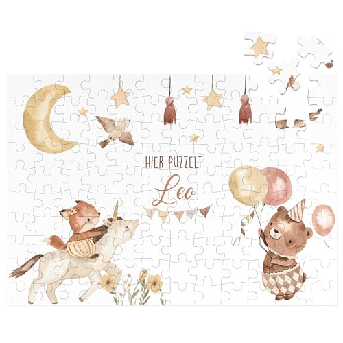 Personalisiertes Kinderpuzzle mit Namen – Spielzeug Puzzle mit 192 Teile – Geschenk Mädchen zum Geburtstag & Taufgeschenk – Kleine Geschenke für Kinder & personalisierte Geschenke Baby von Kidsmood