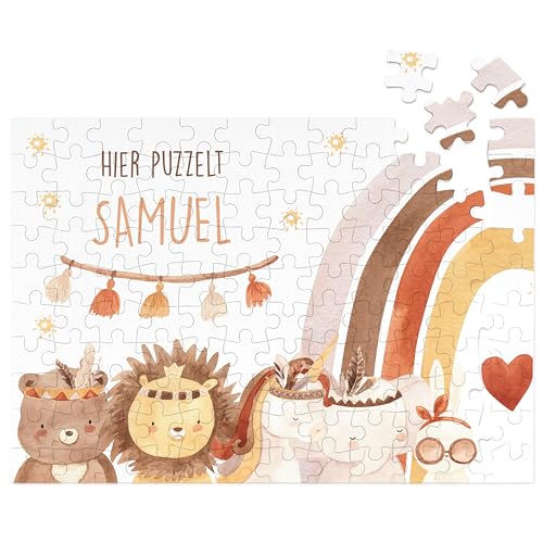 Personalisiertes Kinderpuzzle mit Namen – Spielzeug Puzzle mit 192 Teile – Geschenk Mädchen zum Geburtstag & Taufgeschenk – Kleine Geschenke für Kinder & personalisierte Geschenke Baby von Kidsmood