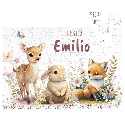 Personalisiertes Kinderpuzzle mit Namen – Spielzeug Puzzle mit 192 Teile – Geschenk Mädchen zum Geburtstag & Taufgeschenk – Kleine Geschenke für Kinder & personalisierte Geschenke Baby von Kidsmood