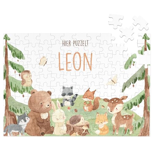 Personalisiertes Kinderpuzzle mit Namen – Spielzeug Puzzle mit 192 Teile – Geschenk Mädchen zum Geburtstag & Taufgeschenk – Kleine Geschenke für Kinder & personalisierte Geschenke Baby von Kidsmood