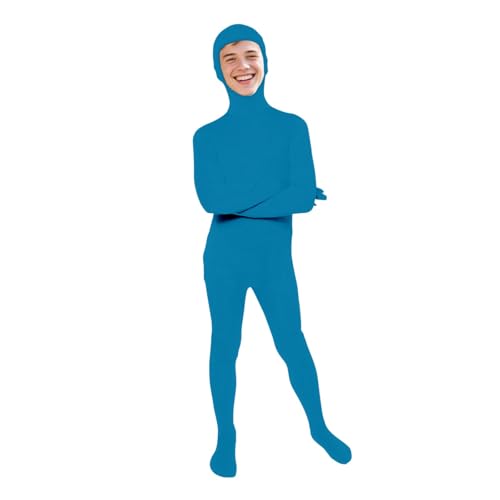 Ganzkörper-Kostüm, Himmelblau, Größe M, origineller Body für Erwachsene und Kinder, super Stretch-Anzug, ideal für DIY-Party-Outfit, Halloween, Cosplay, Fasching, für Damen und Herren Ganzkörper-Kostüm, Himmelblau, Größe M, origineller Body für Erwachsene und Kinder, super Stretch-Anzug, ideal für DIY-Party-Outfit, Halloween, Cosplay, Fasching, für Damen und Herren von Kiduoua