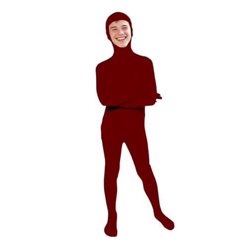 Ganzkörper-Kostüm, Weinrot, XS, origineller Body für Erwachsene und Kinder, super Stretch-Anzug, ideal für DIY-Party-Outfit, Halloween, Cosplay, Fasching, für Damen und Herren Ganzkörper-Kostüm, Weinrot, XS, origineller Body für Erwachsene und Kinder, super Stretch-Anzug, ideal für DIY-Party-Outfit, Halloween, Cosplay, Fasching, für Damen und Herren von Kiduoua