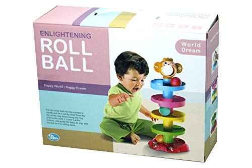 Kidz Corner 439136 Bunte Turm AFFE mit Kugeln, Mehrfarbig von Kidz Corner