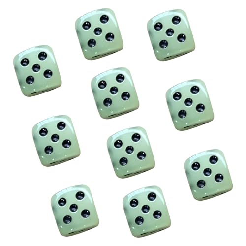 10 PCs Leuchten In Dark Dices Sechs Seiten Dices Acryl Dices Entertainment Game Dices Brettspiel ACESSORES Für Heimpartys Acryl Dices Sechsseitige Dices Brettspiel Dices Glow In Dark Dices Für Club von KieTeiiK