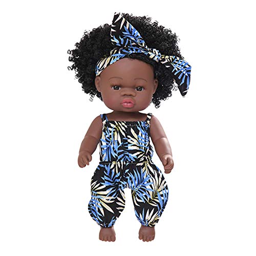 35 cm Realistisch Für Weiche Körper Kleinkinder Babys Prinzessin Afrikanisches Mädchen Spielzeug Baby Mädchen 55 cm von KieTeiiK