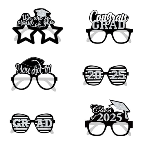 6 Pieces Lustige Abschluss Brille Abschlussfotografie Requisiten Für Die Klasse Von 2025 Abschluss Tabelle Mittelstücke Abschlussfotodekoration 6 Pieces Lustige Abschluss Brille Abschlussfotografie Requisiten Für Die Klasse Von 2025 Abschluss Tabelle Mittelstücke Abschlussfotodekoration von KieTeiiK