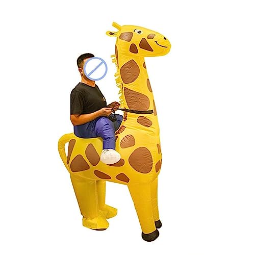 Gelbe Giraffe Halloween Erwachsene Cosplay Aufblasbarer Anzug Festliche Party Kleidung Set Karneval Lustige Kostüme Festliche Party Kleidung von KieTeiiK