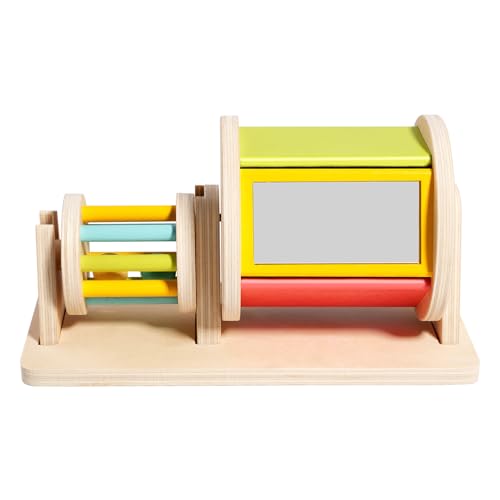 Hölzerne Rolling Drum Toy Für Kleinkind Farberkennung Sensorische Entwicklung Fine Motor Skill Training Travel Frienditor Hörstimulationsspielzeug von KieTeiiK