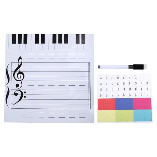 KieTeiiK 2-in-1 Löschbare Notentafel Zum Lernen Von Musiknoten Hängende Tischplatte Mit Trocken Abwischbarem Stift Schul Requisiten Musik Notiztafel KieTeiiK 2-in-1 Löschbare Notentafel Zum Lernen Von Musiknoten Hängende Tischplatte Mit Trocken Abwischbarem Stift Schul Requisiten Musik Notiztafel von KieTeiiK