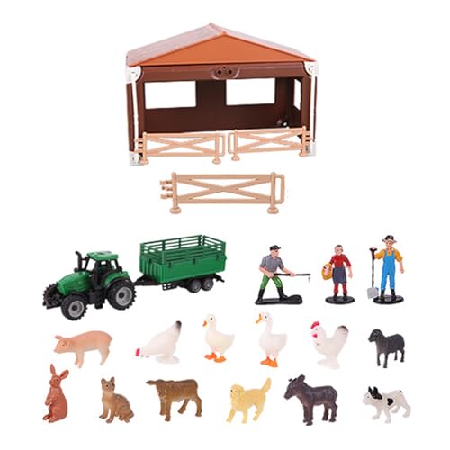 KieTeiiK 21 Stück Bauernhaus Playset Interactive Miniaturenbaumtiere Und Bauernpädagogikspielzeug Für Kinder Imaginativen Spielen Realistische Accessoires Für Farmszene KieTeiiK 21 Stück Bauernhaus Playset Interactive Miniaturenbaumtiere Und Bauernpädagogikspielzeug Für Kinder Imaginativen Spielen Realistische Accessoires Für Farmszene von KieTeiiK