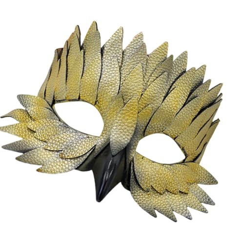 KieTeiiK Eulenmaske Schnabel Gefiedertes Halbes Gesicht Maskeraden Maskierte Halloween Mardi Gras Cosplay Party Masque Masqueraden KieTeiiK Eulenmaske Schnabel Gefiedertes Halbes Gesicht Maskeraden Maskierte Halloween Mardi Gras Cosplay Party Masque Masqueraden von KieTeiiK