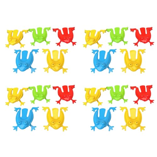 KieTeiiK Finger Neuheits Sprunggerät Lernspielzeug 20er Pack Drückspielzeug Leuchtende Farben Neuheitsspielzeug Springen von KieTeiiK