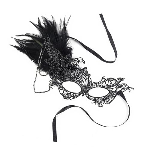 KieTeiiK Halloween Gefiederte Spitzenmaskeradenmaske Mit Strasssteinen Für Kostümpartys Elegantes Vintage Design Komfortable Zubehör Handgefertigt Vintage Halloween Eye Maske KieTeiiK Halloween Gefiederte Spitzenmaskeradenmaske Mit Strasssteinen Für Kostümpartys Elegantes Vintage Design Komfortable Zubehör Handgefertigt Vintage Halloween Eye Maske von KieTeiiK