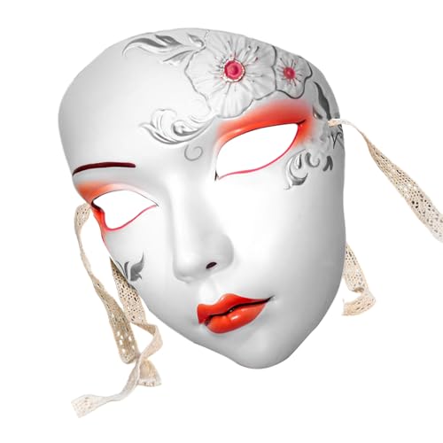 KieTeiiK Handbemalte Maske Halloween Kostümmaske Maskerade Volles Gesicht Für Frauen Maskerade Bühnenspiel Themenpartys Themenpartys von KieTeiiK