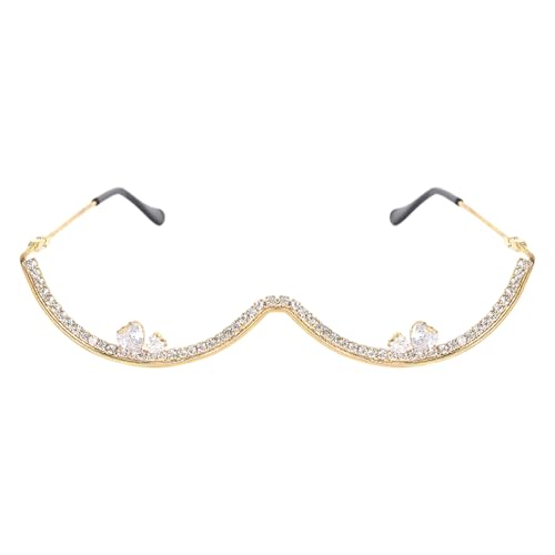 KieTeiiK Heckfassende Strasssteine geschmücktes Metallrahmen Brillenkostümzubehör Für Rollenspielereignisse Und Bühnenaufführungen Anime Convention Eyewear KieTeiiK Heckfassende Strasssteine geschmücktes Metallrahmen Brillenkostümzubehör Für Rollenspielereignisse Und Bühnenaufführungen Anime Convention Eyewear von KieTeiiK