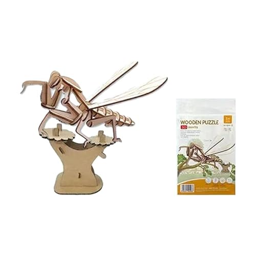 KieTeiiK Insekten-3D Holzpuzzle Gottesanbeterin Zikade Biene Modellbausätze Puzzle Zusammenbauen Geschenk Spielzeug Für Kinder Tiermodelle Zum Bauen Tiermodell Spielzeug Tiermodelle von KieTeiiK