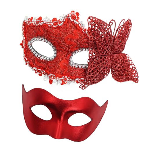 KieTeiiK Paar Maskerade Maske Für Frauen Männer Halloween Halbe Gesichtsmaske Maskerade Augenmaske Für Maskerade Halloween Hochzeit Abschlussball Paare Kostümmaske von KieTeiiK