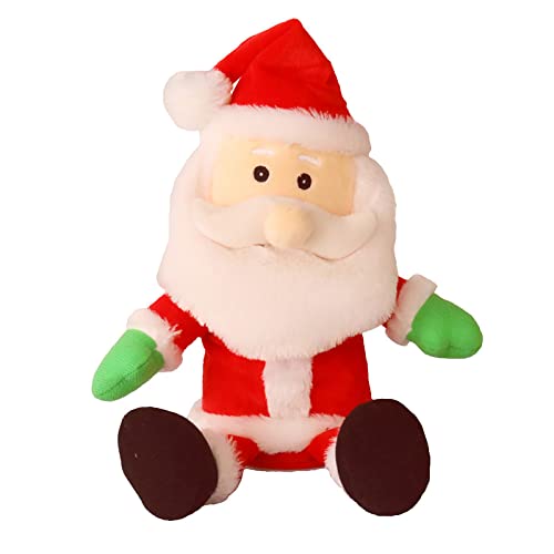 KieTeiiK Toys,23 cm leuchtender Weihnachtsmann-Plüsch für Puppen gefüllte Weihnachtsdekoration hängender Anhänger Tischdekoration Handnähen von KieTeiiK