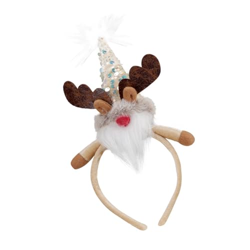 KieTeiiK Weihnachten Rentier Haarzubehör Leichtes Gewicht Komfortable Design Perfekt Für Festliche Versammlungen Themen Event Familienfeier Leichte Weihnachtsfeier Kopfbedeckung Kopfbedeckung von KieTeiiK