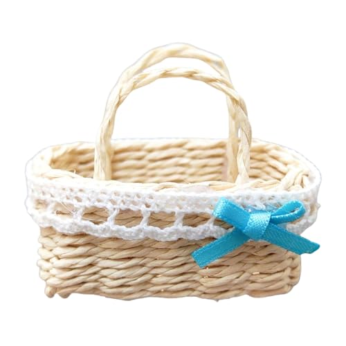 KieTeiiK Wicker Dollhouses Korb Für Puppenhäuser Miniatur Tun Game Blumenkorb Sammlerstück Miniatur Wickerwork von KieTeiiK