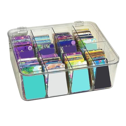 Transparente Anime Kartenbox Mit 6/8/12 Slots Deckel Für Kids Collector Speicher Und Display Kartenspeicherbox von KieTeiiK