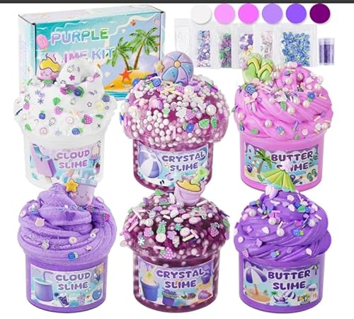 Kievano 12er Schleim Set – 720 ml Slime Kit mit 3 Schleim-Texturen & 3 Zubehör-Packs – Bunter DIY Spaß für Kinder & Teenager von Kievano