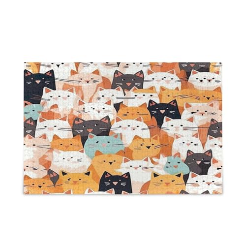 Kigai Cartoon Katze 1000 Teile Holzpuzzle für Erwachsene Teenager Kinder, lustiges Familienspiel für Urlaub Spielzeug Geschenk Heimdekoration Kigai Cartoon Katze 1000 Teile Holzpuzzle für Erwachsene Teenager Kinder, lustiges Familienspiel für Urlaub Spielzeug Geschenk Heimdekoration von Kigai