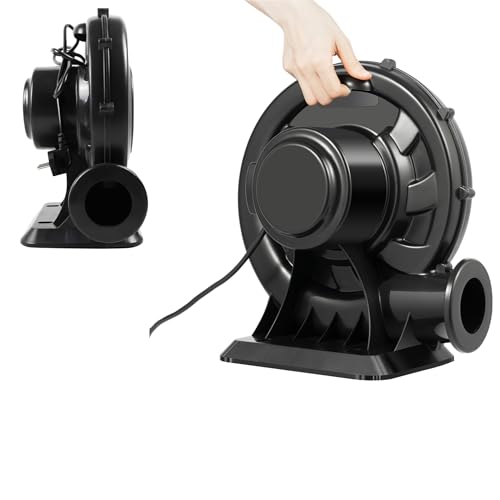 Gebläse für Hüpfburg 370W | Hochdruck Radialgebläse 340m³/h & 1250Pa | IP44 Dauergebläse mit Erdspießen & Kabel (80dB Leise) für Wasserrutschen & Weihnachtsdekorationen von KigerNee