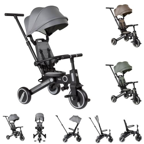 Kikka Boo Dreirad, Tricycle Trix 3 in 1 Schiebegriff, Sonnendach faltbar, Gurt von Kikka Boo