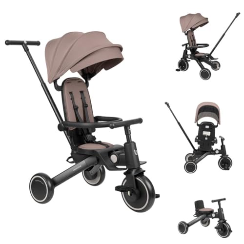 Kikka Boo Dreirad 5 in 1 Trix 2 zusammenklappbar, verstellbare Rückenlehne, Gurt, Farbe:beige Kikka Boo Dreirad 5 in 1 Trix 2 zusammenklappbar, verstellbare Rückenlehne, Gurt, Farbe:beige von Kikka Boo