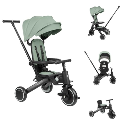 Kikka Boo Dreirad 5 in 1 Trix 2 zusammenklappbar, verstellbare Rückenlehne, Gurt, Farbe:grün Kikka Boo Dreirad 5 in 1 Trix 2 zusammenklappbar, verstellbare Rückenlehne, Gurt, Farbe:grün von Kikka Boo
