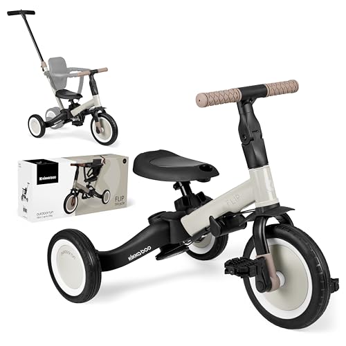 KikkaBoo FLIP 5-in-1 Dreirad Laufrad, Kinderrad ab 1 bis 5 Jahren mit Schubstange, Umwandelbares Kinderdreirad zum Laufrad mit oder ohne Pedale, verstellbar und umbaubar, Beige KikkaBoo FLIP 5-in-1 Dreirad Laufrad, Kinderrad ab 1 bis 5 Jahren mit Schubstange, Umwandelbares Kinderdreirad zum Laufrad mit oder ohne Pedale, verstellbar und umbaubar, Beige von Kikka Boo