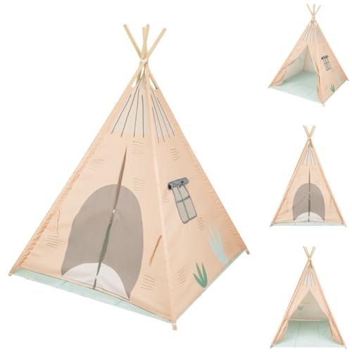 Kikkaboo Spielzelt für Kinder, Tipi, weiche Bodenmatte, Tür öffnen und schließen, Farbe: Orange Kikkaboo Spielzelt für Kinder, Tipi, weiche Bodenmatte, Tür öffnen und schließen, Farbe: Orange von Kikka Boo