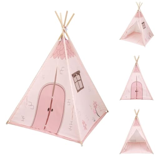 Kikkaboo Spielzelt für Kinder, Tipi, weiche Bodenmatte, Tür öffnen und schließen, Farbe: Rosa Kikkaboo Spielzelt für Kinder, Tipi, weiche Bodenmatte, Tür öffnen und schließen, Farbe: Rosa von Kikka Boo