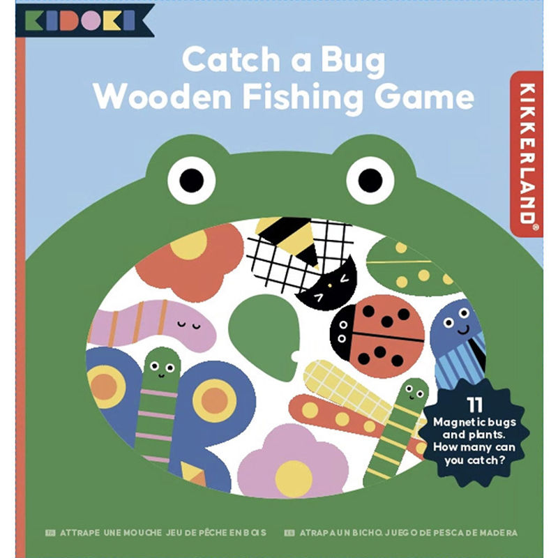 Kidoki - Catch a Bug Wooden Fishing Game (Spiel) von Kikkerland Europe