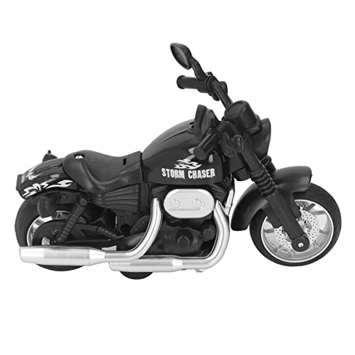 1:16 Skala -Legierung Motorrad -Spielzeugschallleuchte der Hand Augenkoordination Rücken Sie Motorradmodell für Kinder Zurück (Schwarz) von Kikumi