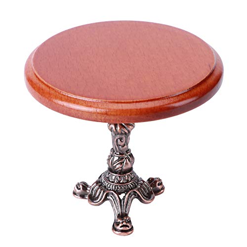 Kikumi 1: 12 Dollhouse Miniatur Simuliertes Runder Tisch Mini Möbelmodell Spielzeugzubehör (Mini scher runder Tisch) von Kikumi