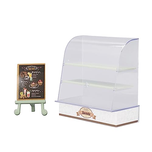 Kikumi 1:12 Dollhouse Cake Cabinet DIY Miniatur Bäckerei Dessert Displayschrank Modell Dollhouse Zubehör (Grün) von Kikumi